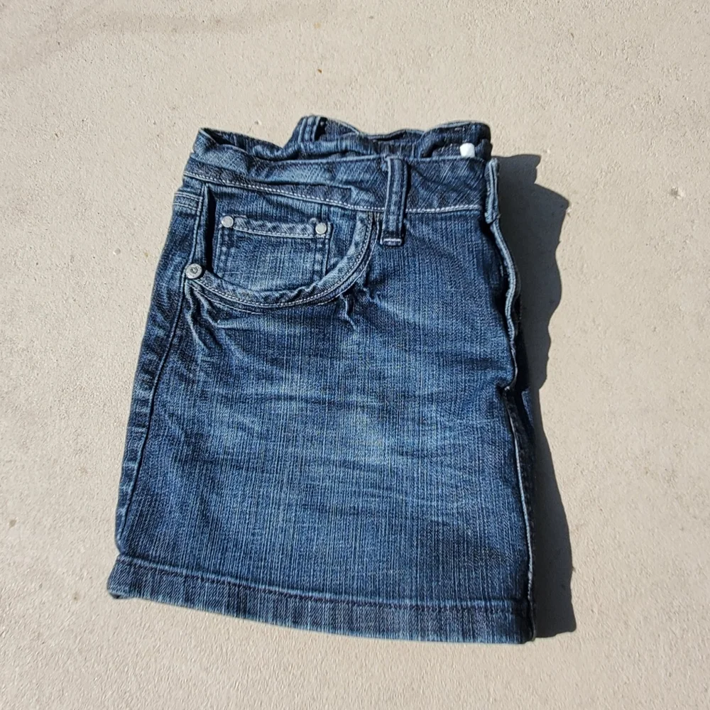 Star Zippered DENIMN Mini Skirt size Large Y2K Fashion - Picture 2 of 8